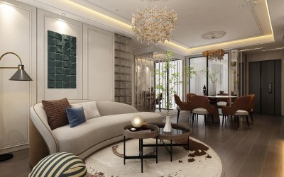 简欧客餐厅3D模型下载